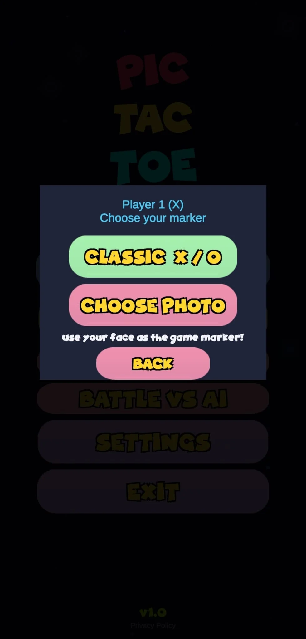 Tic Tac Toe Battle Game - AI Opponent
